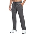 thumbnail image 2 of Mens Sweatpants with Zipper Pockets Quick Dry Athletic Pants for Workout Running Gym Track Casual Wear | Zenithor,Dark Gray L, 2 of 6