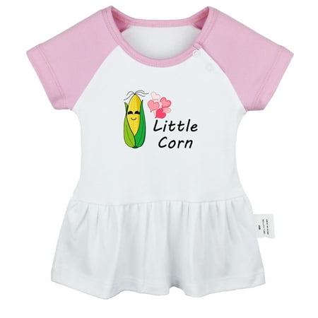 

iDzn Little Corn Funny Dresses For Baby Newborn Babies Skirts Infant Princess Dress 0-24M Kids Graphic Clothes (Pink Raglan Dresses 12-18 Months)