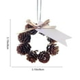 thumbnail image 3 of Pinecone Wreath under $5! Cagogo Mini Pinecone Christmas Wreath, Rustic Natural Ornament, Hanging Tree Decoration, Fireplace Mantel Decor, Holiday Window Accent, Set of Two Wreaths, 3 of 6