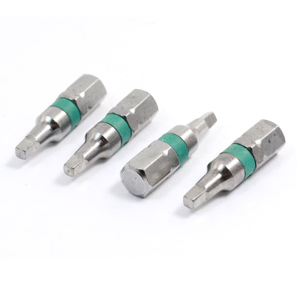 Piezas de hardware, brocas magnéticas de destornillador de punta cuadrada de 2.3 mm, 4 piezas