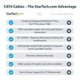thumbnail image 6 of StarTech 1ft (30cm) CAT6 Ethernet Cable - LSZH (Low Smoke Zero Halogen) - 10 Gigabit 250Mhz 100W PoE RJ45 UTP Network Patch Cord Snagless w/Strain Relief - Black CAT 6, ETL Verified (N6LPATCH1BK), 6 of 9