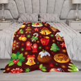 thumbnail image 5 of Christmas Gingerbread Wreath Throw Blanket Soft Warm Merry Xmas Lightweight Flannel Plush Fuzzy Blankets Gift for Women Kids Boys Teens 50X60 in, 5 of 6