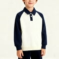 thumbnail image 7 of KyCheLot Boys Girls School Tops Color Block Button Collared Long Sleeve Pullover Uniform Shirt for 3-13 Years, 7 of 7