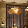 thumbnail image 2 of Bamboo Weave Handmade Pendant Lighting Modern Chandelier Ceiling Lamp Fixture, 2 of 12