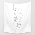 thumbnail image 1 of Tapiz para colgar en la pared de The Kissing Lover, alfombra de esqueleto humano en blanco y negro con corona de rosas, tapices para decoración del hogar, arte de pared (3), 1 of 1