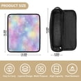 thumbnail image 4 of Hair Tool Organizer Bag with Heat Resistant Mat Removable Travel Storage Case for Hot Air Brushes Curling Irons Pastel Colors Stars Pattern, 4 of 8