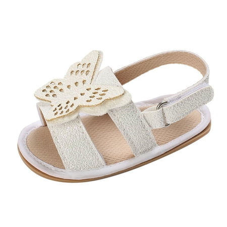 

Ketyyh-chn99 Shoes Baby Girls Boys Sandals Infant Summer Beach Shoes Anti Slip Rubber Sole Outdoor First Walking Shoes White 4
