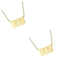 thumbnail image 4 of maskred Collier Pendentif Numéro Femmes Femmes en Acier Inoxydable Choker Bijoux Cadeau Quotidien Porter Cou Chaîne Longue Type9 2Set, 4 of 6