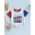 thumbnail image 2 of 4th of July Baby Boy Girl Clothes USA Short Sleeve Bubble Romper Oversized T-Shirt Onesie Bodysuit Patriotic Outfit, 2 of 9