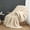 Beige, variant on Faux Fur Throw Blanket for Couch, Cozy Warm Plush Striped Blanket for Sofa Bedroom Living Room,50 * 60 Inches Khaki