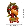 thumbnail image 3 of Corona Navideña, Guirnalda Para Árbol De Navidad, Guirnaldas De Ratán Navideñas, Coronas Para Puerta Principal, Adornos Para Colgar En El Árbol De Navidad, Corona De Papá Noel, Adorno Para Puerta Pr, 3 of 7