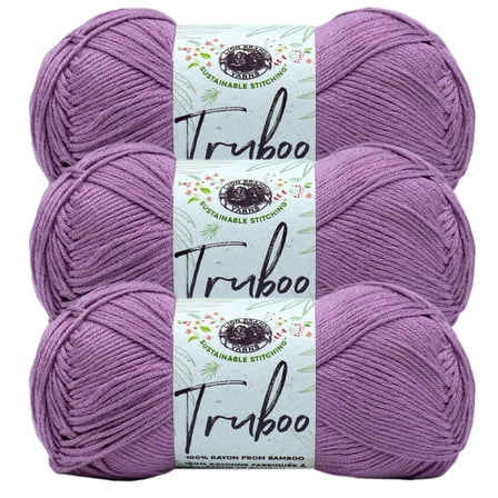 Lion Brand Yarn Truboo Mauve Yarn 3 Pack
