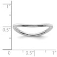 thumbnail image 5 of 925 Sterling Silver Stackable Expressions Polished Rhodium-plate Wave Ring Size: 8; for Adults and Teens; for Women and Men, 5 of 5