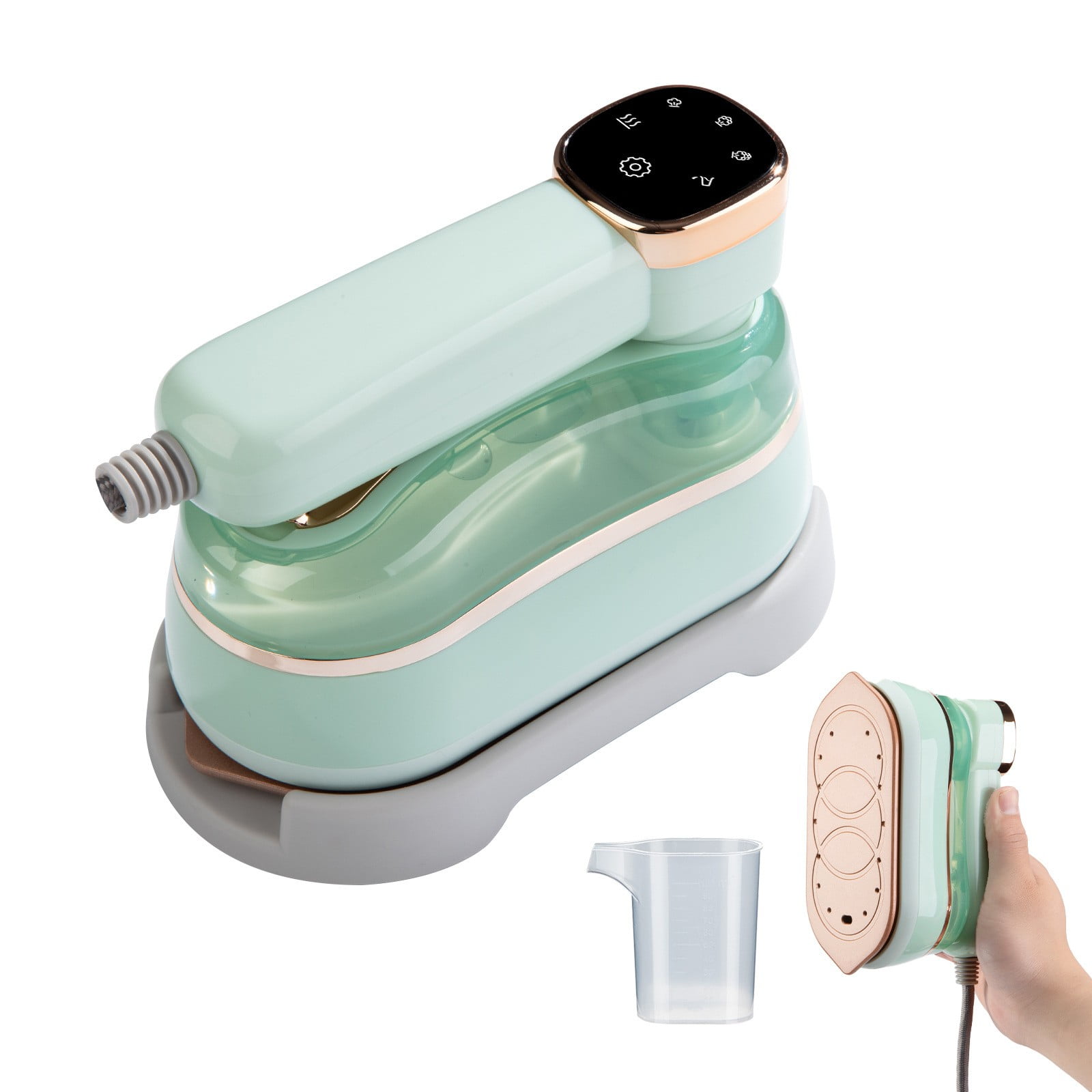 hengsof Steam Iron for Clothes 1800W with LCD Screen, Nonstick Ceramic Soleplate, Auto Shutoff, Anti-Drip, Self-Cleaning