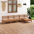 thumbnail image 1 of vidaXL 5 Piece Garden Lounge Set Solid Pinewood Honey Brown, 1 of 1