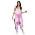 thumbnail image 5 of Resicozy Valentine Jumpsuit for Women 2026 Overalls Jumpsuits Heart Print Spaghetti Strap Party Holiday Pants Purple Pink 3XL, 5 of 5