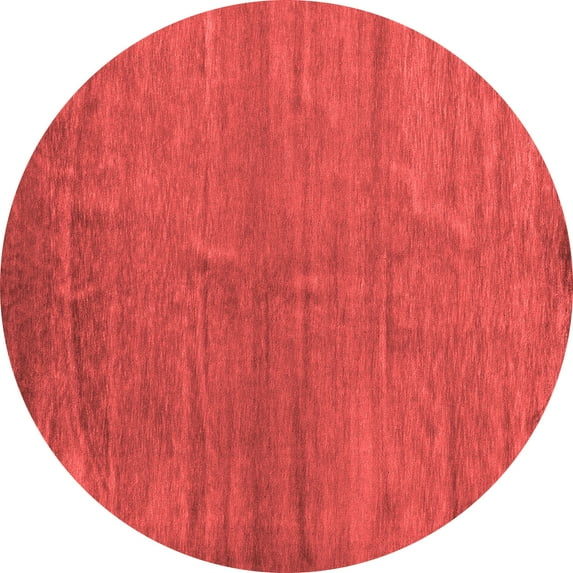 Ahgly Company Indoor Round Oriental Red Modern Area Rugs, 7' Round