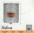 thumbnail image 4 of Autumn Alley Galvanized Round Utensil Holder with Embossed Copper Label, 4 of 8