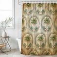 thumbnail image 6 of Vintage Palm Trees Shower Curtain Set - Long 72" x 84" Washable Bathtub Curtain with 12 Hooks, Summer Botanical Retro Watercolor Waterproof Fabric Stall Shower Curtains for Bathroom/Bathtub Décor, 6 of 6