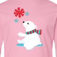 thumbnail image 4 of Inktastic Polar Bear, Bear with Scarf, Cute Bear, Snowflakes Long Sleeve Youth T-Shirt, 4 of 5