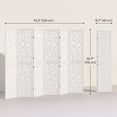 thumbnail image 3 of HOMCOM 6 Panel Room Divider, 5.6 FT Lightweight Privacy Screen, White, 3 of 10