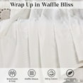 thumbnail image 4 of Superior Mai Geometric Waffle Cotton Blanket, King, White, 4 of 9