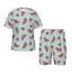 thumbnail image 1 of Fotbe Watermelon Pijama Estampada de 2 Piezas para Niños – Ropa de Dormir de Manga Corta Cómoda para Niños y Niñas, Camiseta y Shorts de Algodón-Medium, 1 of 6