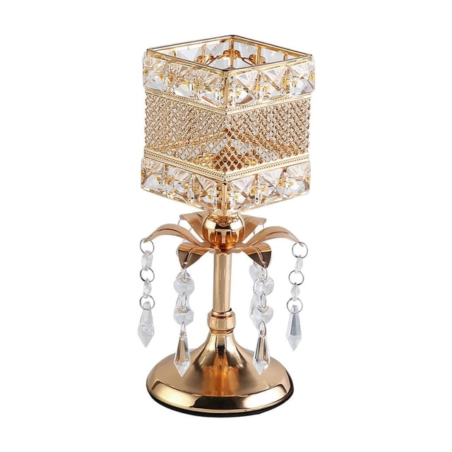 Candelabro de cristal para decoración de inauguración de la casa. 26 cm alto