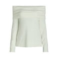 thumbnail image 2 of Time and Tru Women's and Women's Plus Off Shoulder Sweater, Sizes XS-4X, 2 of 2
