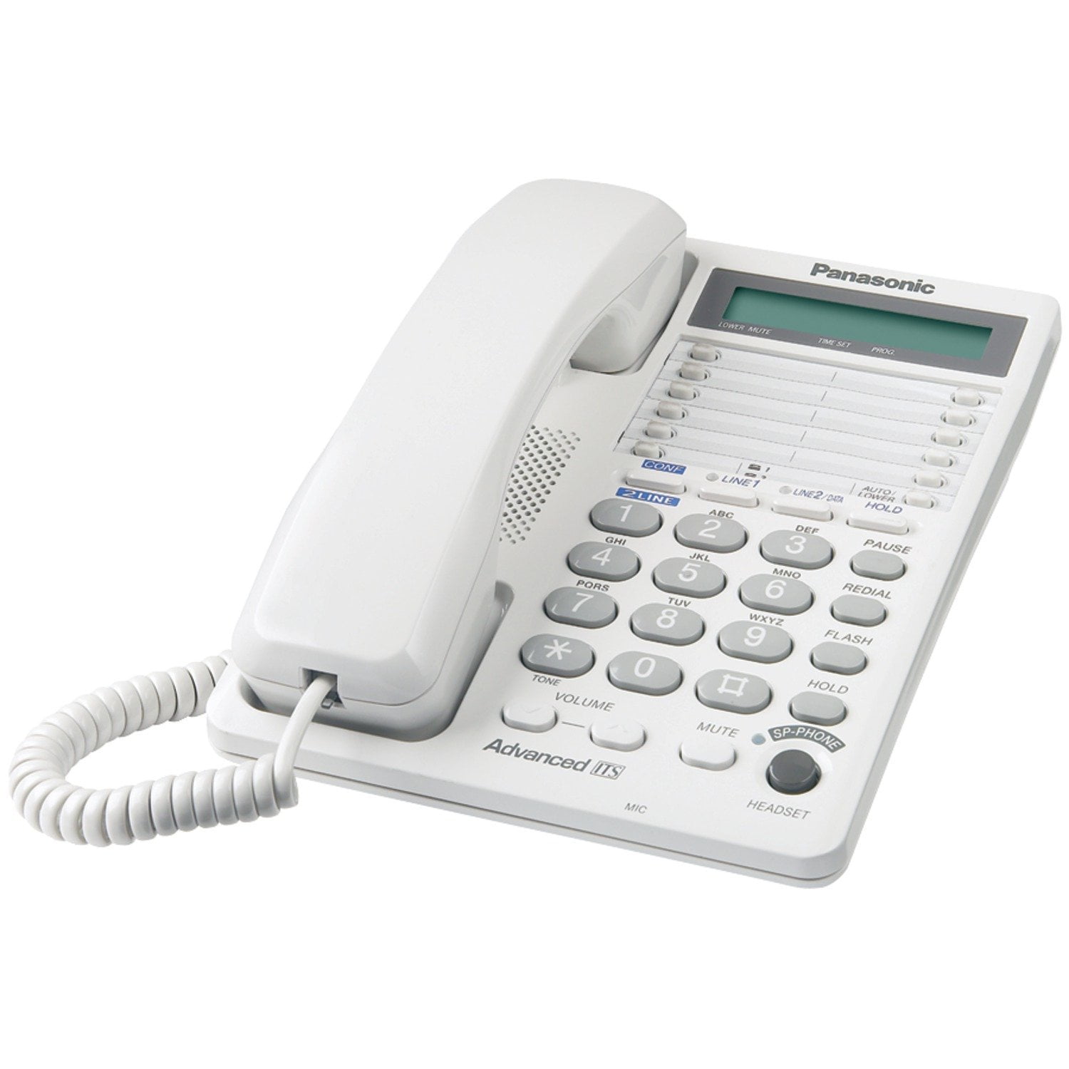 Corded Phone, Panasonic Kxts208w 2line Home Office Desk Phone