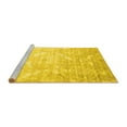 thumbnail image 2 of Ahgly Company Machine Washable Indoor Rectangle Abstract Yellow Contemporary Area Rugs, 6' x 9', 2 of 4