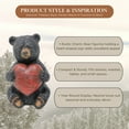 thumbnail image 2 of Rustic Black Bear Figurine with Heart – Resin Wildlife Statue for Cabin, Lodge, or Home Décor – Collectible Woodland Animal Accent – Unique Gift for Bear Lovers and Nature-Inspired Homes, 2 of 11
