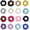 Mix Colors, variant on Pack of 12 Hair Scrunchies Single Jersey Solid Color Ponytail Holders Hair Ties for Girl (Navy Blue)