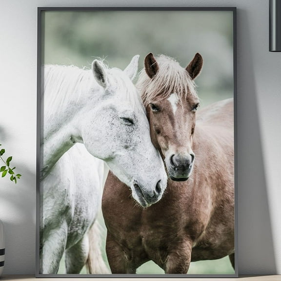 Poster Wild Horses Up Close Poster, Poster, Wall Art, Poster Print, Wall Decor, Wild Horses, Animal Art, Minimalist Design, Contemporary Art - No Framed, Vintage Wall Art, Hot Trend!, 8x12