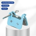 thumbnail image 3 of Disc Brake Pad 1.28" x 1.06" Semi-Metallic Bike Brake Pads with Spring and Pin for BB7 M355 M446 M640 Mountain Road Bikes, Blue, 3 of 7