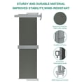 thumbnail image 4 of Auvent Latéral Rétractable – Double pour Patio et Jardin – Écran d'Intimité Extérieur 71"x236 Pouces – Polyester Résistant aux Intempéries 280 G/m2 – Protection UV et contre la Pluie – Installation Facile – Accent Décoratif pour Banc – Gris, 4 of 7