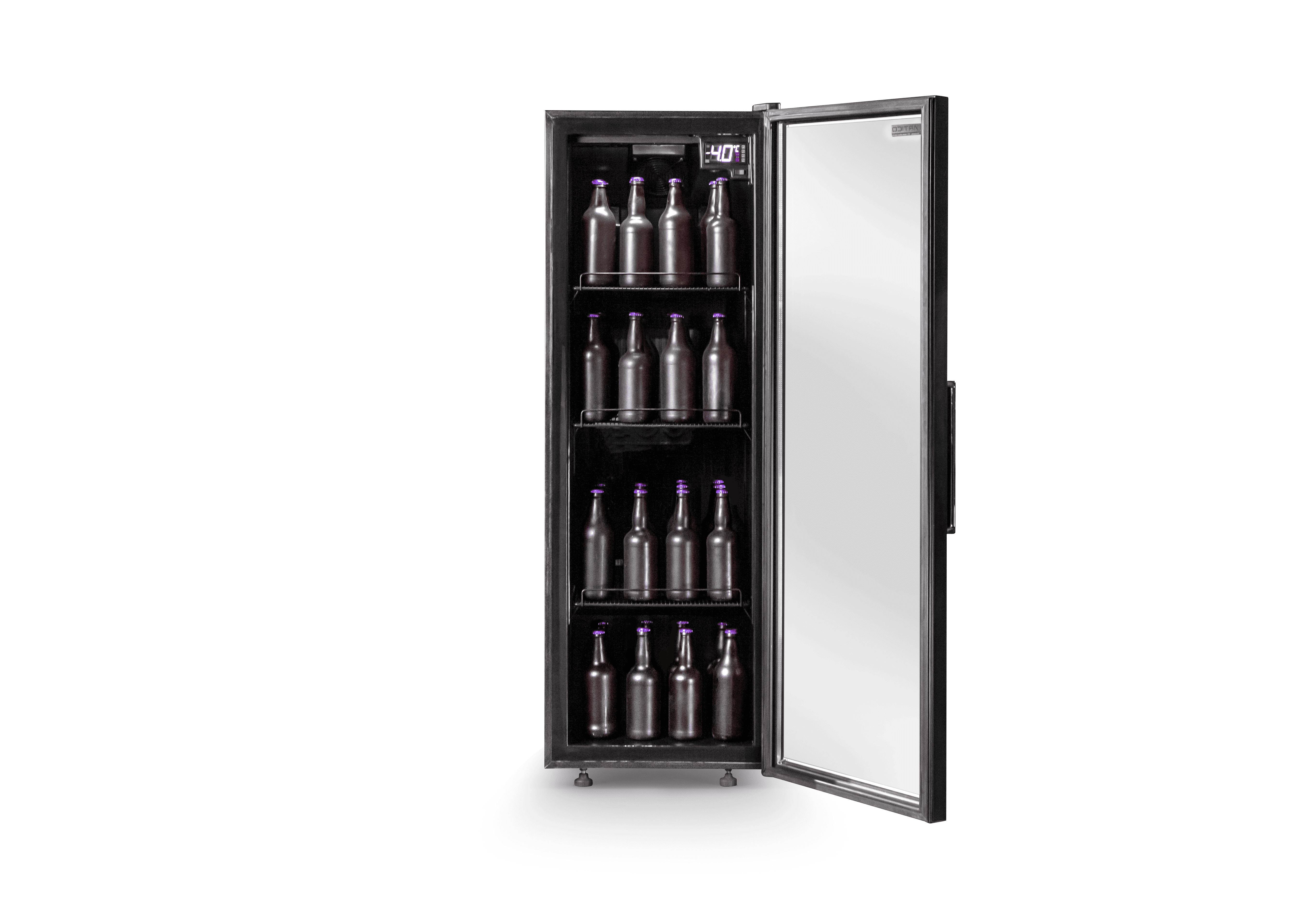 ARTICO Beverage Cooler – Built-in or Freestanding, Smart Temperature Control, Ultra-Quiet Operation, LED Lighting, Compressor Cooling, Modern Design (Black, 72 Bottles)