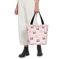 thumbnail image 5 of Cauagu Cute Cartoon Panda Print Canvas Aesthetic Tote Bag for Women Beach Bag Shopping Bags Shoulder Bag Reusable Grocery Bags, 5 of 7