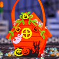 thumbnail image 2 of Halloween decoraciónes Bolsa de dulces de Halloween con forma de araña en 3D, bolsa de tela portátil, bolsa de dulces para niños, 2 of 6