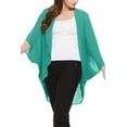 thumbnail image 4 of Women's Loose Fit 3/4 Sleeves Kimono Style Cover Up Solid Cardigan S-3XL Made in USA, 4 of 4