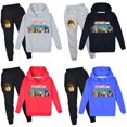 thumbnail image 1 of juego de dibujos animados moda tendencia traje para niños y niñas Sudadera con capucha pantalones casuales niños regalos de cumpleaños, 1 of 4