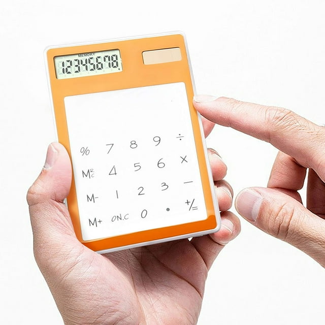 Transparent Basic Standard Digital Calculator Solar Power Desktop Mini Pocket Size for Students School Supplies