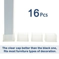 thumbnail image 4 of Clear Chair Leg Cap End Tip Feet Furniture Floor Protector 16pcs 2"x2" (50x50mm), 4 of 7