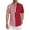 Red, variant on EQWLJWE Workout Shirts for Mens Summer Collar Shirts Casual Non Positioning Striped Print Short Sleeve Button Down Shirts Loose Fit Beach Shirts Outwear