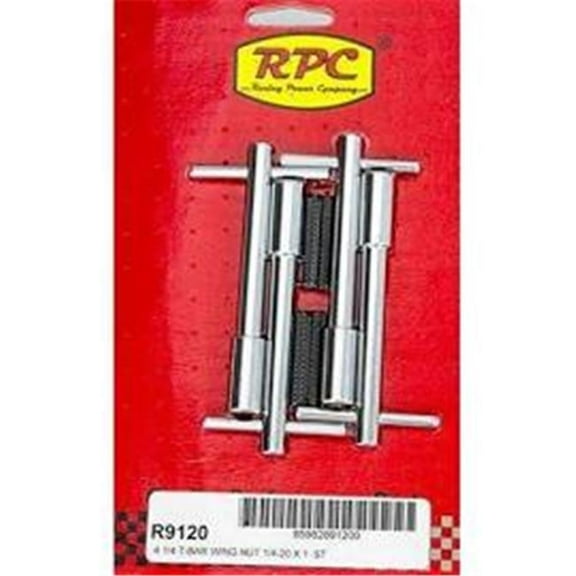 Racing Power R9120 4 ft. Chrome Steel T-Bar Wing Nut 4'