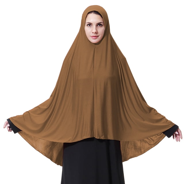 Colección Musulmana Hijab Khimar Pañuelo para Mujeres, Banderas de Estilo Largo en 12 Colores, Poliéster Suave para el Uso Diario Modesto