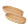 thumbnail image 2 of Wooden Dish, 2 Pcs Oval Wooden Tray Rubber Wood  For Kitchen, 2 of 8