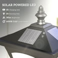 thumbnail image 3 of CoSoTower Single Solar Lamp Post Garden Solar-Powered LED Streetlight Style Outdoor Light Waterproof 5-6 Hours with Base for Lawn Pathway Walkway 47"H, Black, 3 of 7