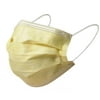 YZHM 50 Pcs Yellow Disposable Face Masks, 3 Ply Face Masks Black Disposable Mask
