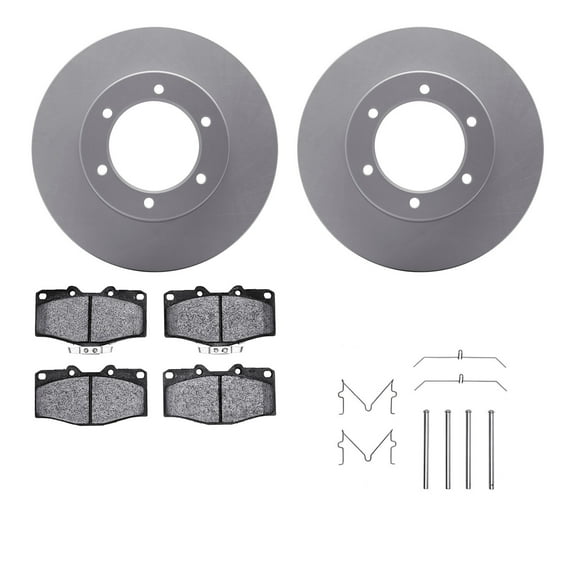 Dynamic Friction Company Front Geospec Brake Rotors with Ultimate Duty Performance Brake Pads includes Hardware 4412-76003